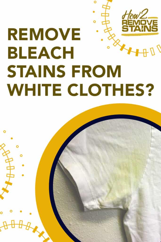 como remover bleach manchas de roupas brancas