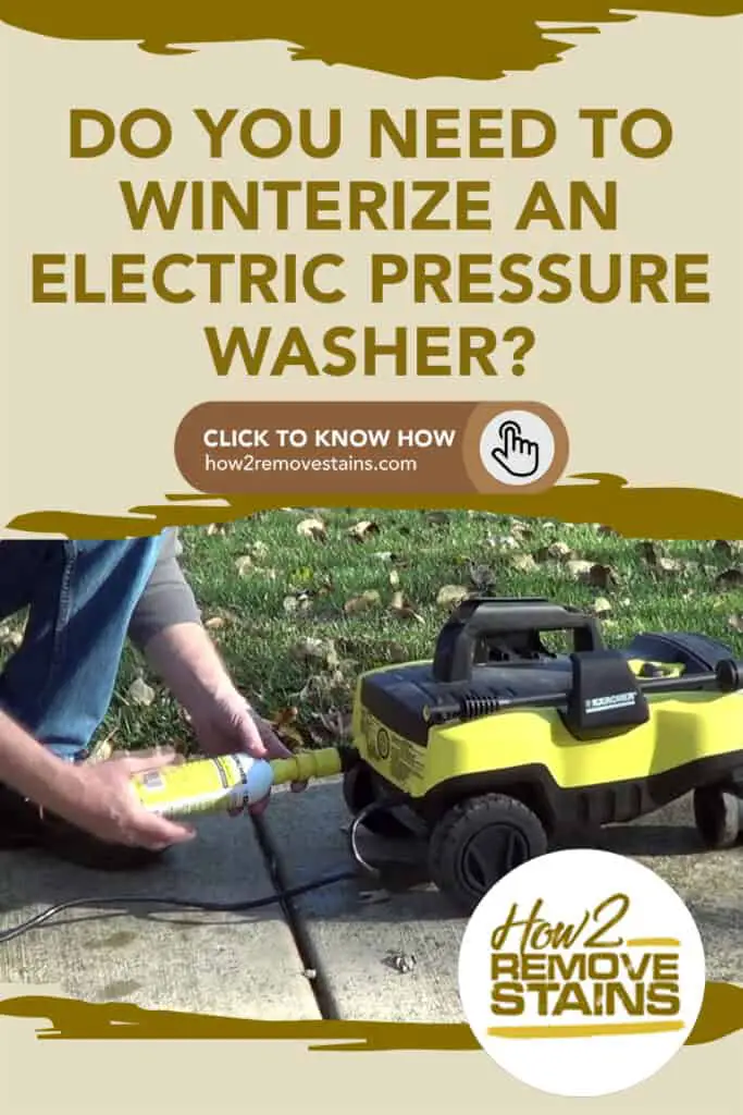 Do you need to winterize an electric pressure washer?